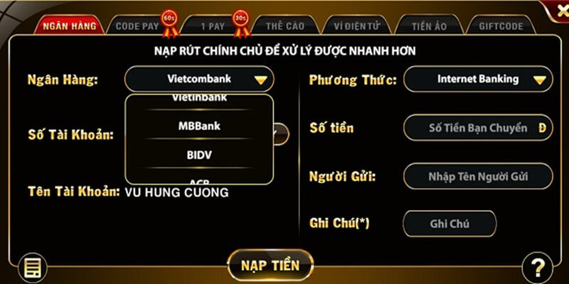 Hướng dẫn cách nạp Hitclub chi tiết cho mọi tân binh