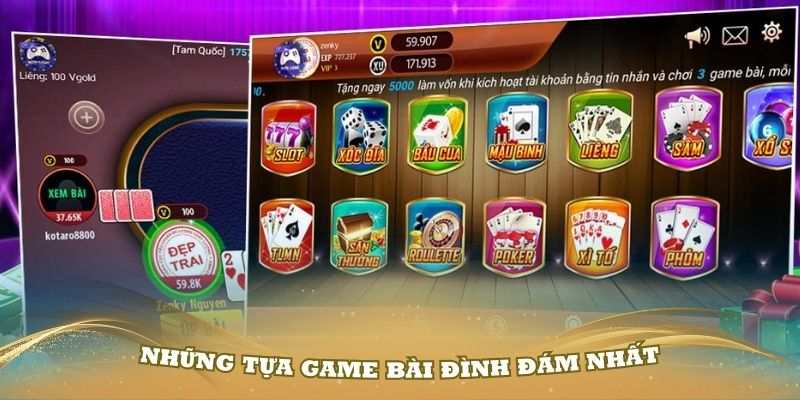 Những tựa game bài đình đám nhất tại nhà cái 77Win